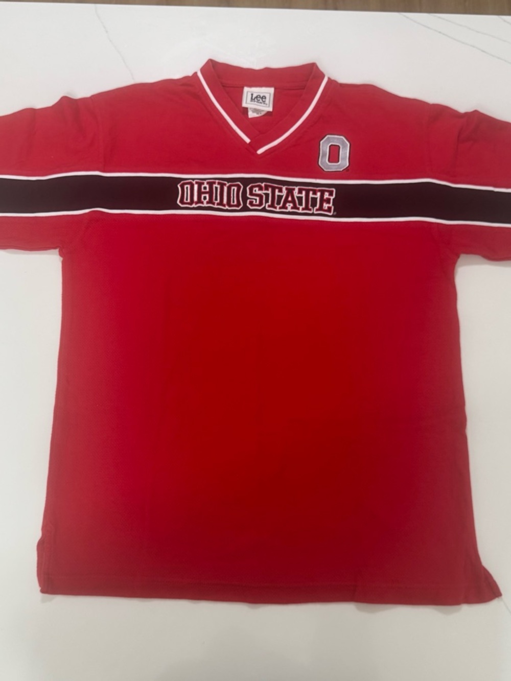 🏈 Vintage Ohio State Buckeyes V-Neck Jersey Tee (Lee Sport) 🌰